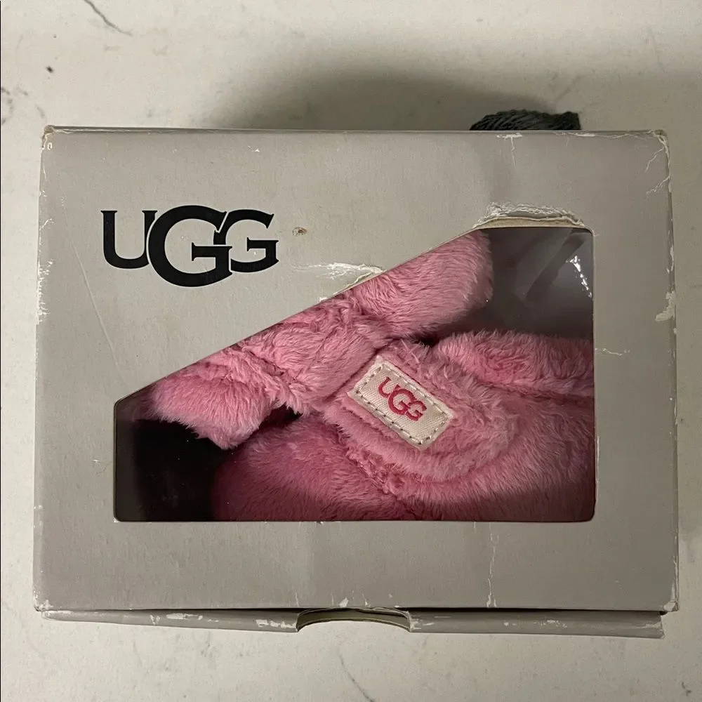 UGG Bixbee Bootie Fuzzy Pink Bloom Baby Slippers Size 0/1